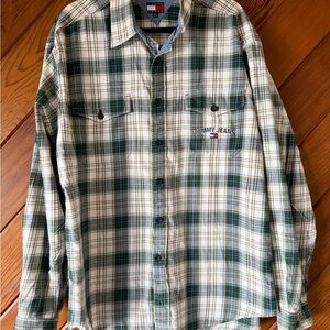 Tommy Jeans Plaid Flannel Button Up Y2K